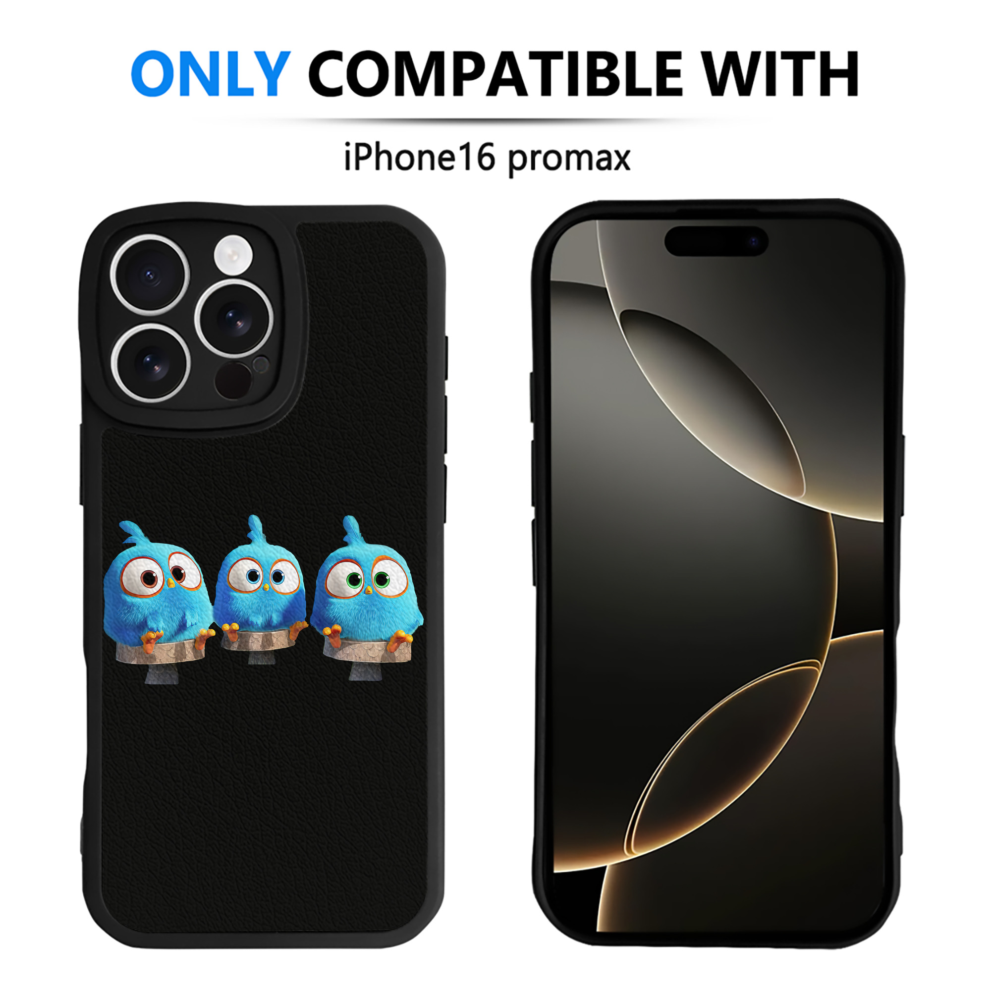 （画像用） Angry Birds アングリーバード 【iPhone 16シリーズ対応】シリコンスマホケース（レザー調） 材質：シリコン